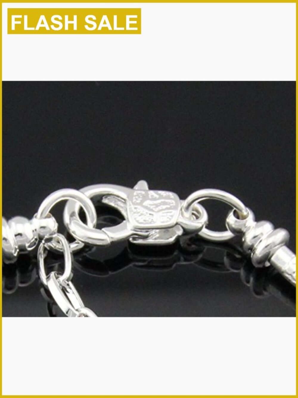 5pcs Charm Bracelet Starter Snake Chain Lobster Clasp Fits Pandora Beads - Picture 2 of 7